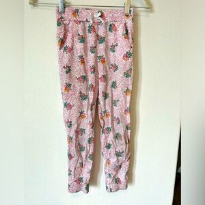 Janie and Jack flowy pink floral rayon joggers pants girls 7